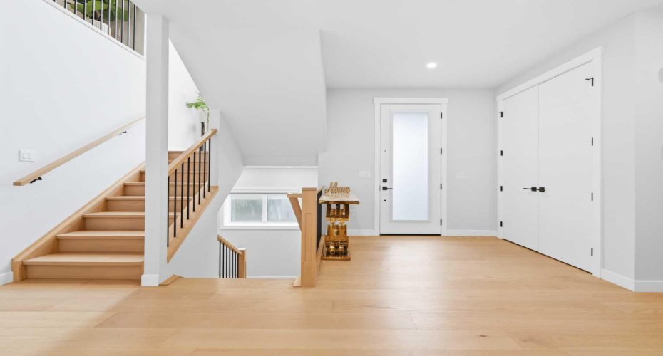 Bright and welcoming entry creates a memorable arrival experience for residents and guests alike.
