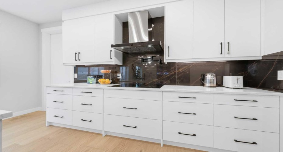 Thoughtfully designed kitchen combines style, functionality, and exceptional workspace.