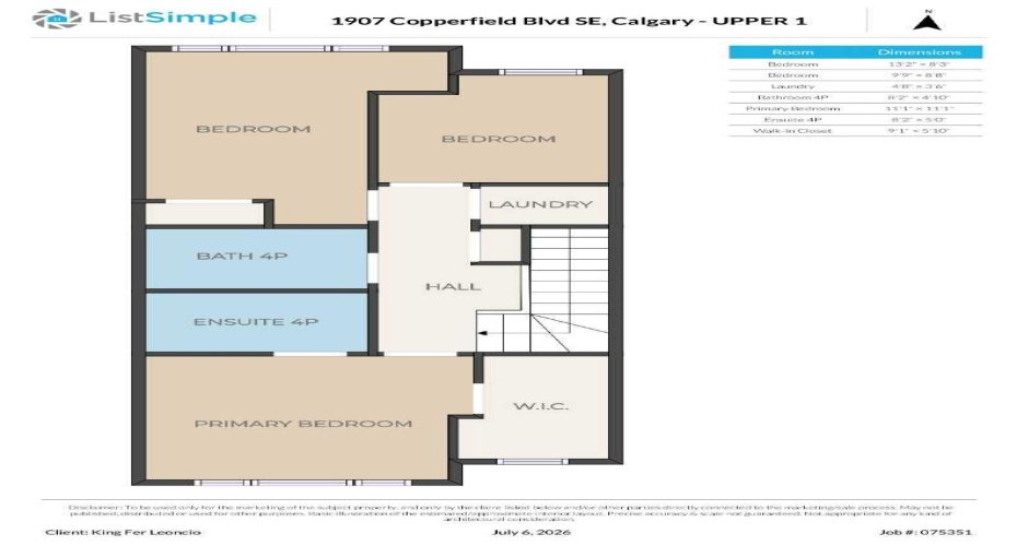 Upper Level - Floor Plan