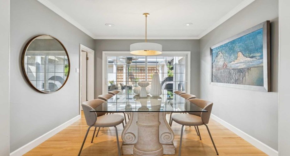Formal Dining with Patio Doors to Courtyard