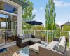 Surrounded by mature trees with the neighbourhood tucked quietly beyond, this deck feels more like a treehouse escape than a suburban backyard.