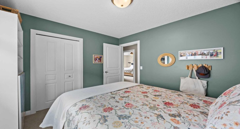 With its own closet and a cheerful outlook, this room works just as well for a kid, a teen, or overnight guests.
