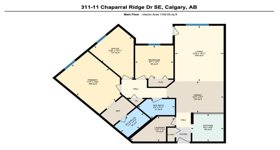 11 Chaparral Ridge Drive, Calgary, Alberta T2X 3P7, 2 Bedroom Bedrooms, 0 ,2 BathroomBathrooms,Residential,For Sale,Chaparral Ridge,0,A2326262