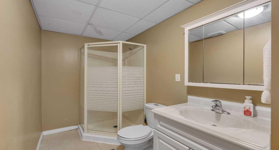 3pc bath in the basement.