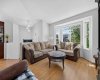 Vaulted ceilings in living room