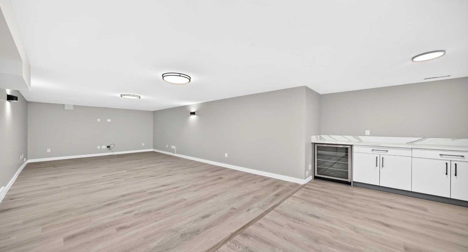 rec room with wet bar