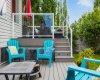 A raised composite deck sets the stage for slow mornings and long evenings — with room for a fire table, comfortable seating, and a private view over the greenery. And because the decking is low-maintenance, you'll spend more time enjoying it and less time keeping it up.