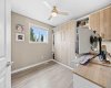 A versatile upper bedroom with a clever built-in Murphy bed and desk combo — office by day, guest room by night. Smart use of space that adapts to however you live.
