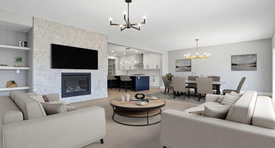 Living room  / dining room  virtual staged photo  for indication pupose only