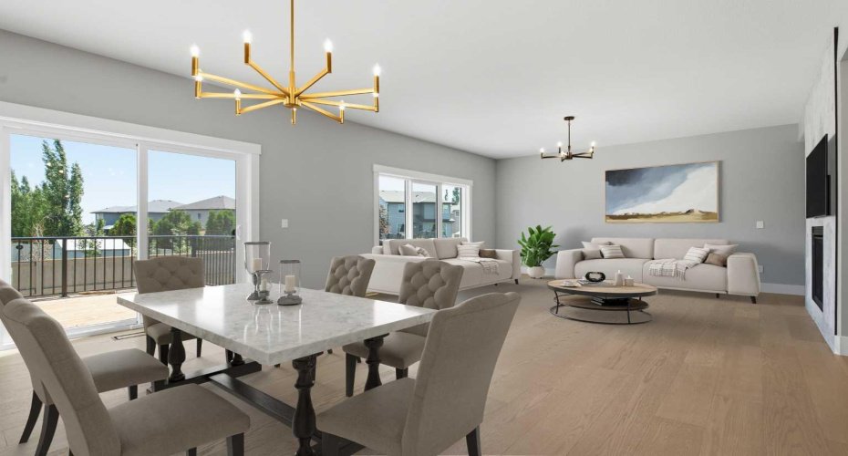 Living room  / dining room  virtual staged photo  for indication pupose only