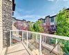 Balcony overlooking courtyard