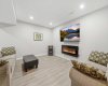 Fully finished basement with spacious rec room with new LVP flooring