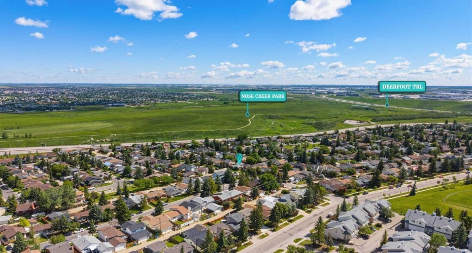Easy access to Deerfoot trail and minutes away from Nose Creek Park