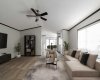 (Adding virtual unattached goods (chattels) of realistic size to property photos in order to give perspective on room dimensions.)