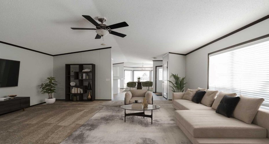 (Adding virtual unattached goods (chattels) of realistic size to property photos in order to give perspective on room dimensions.)