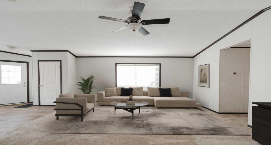 (Adding virtual unattached goods (chattels) of realistic size to property photos in order to give perspective on room dimensions.)