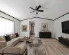 (Adding virtual unattached goods (chattels) of realistic size to property photos in order to give perspective on room dimensions.)