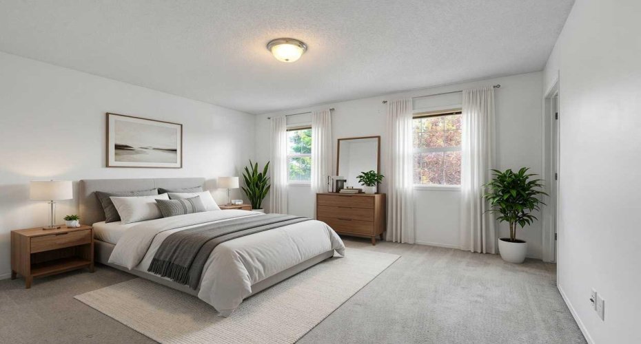 Virtual staged bedroom
