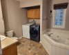 laundry in main bathroom