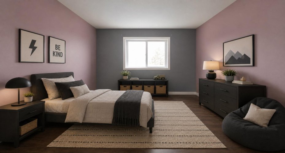 (Adding virtual unattached goods (chattels) of realistic size to property photos in order to give perspective on room dimensions.)