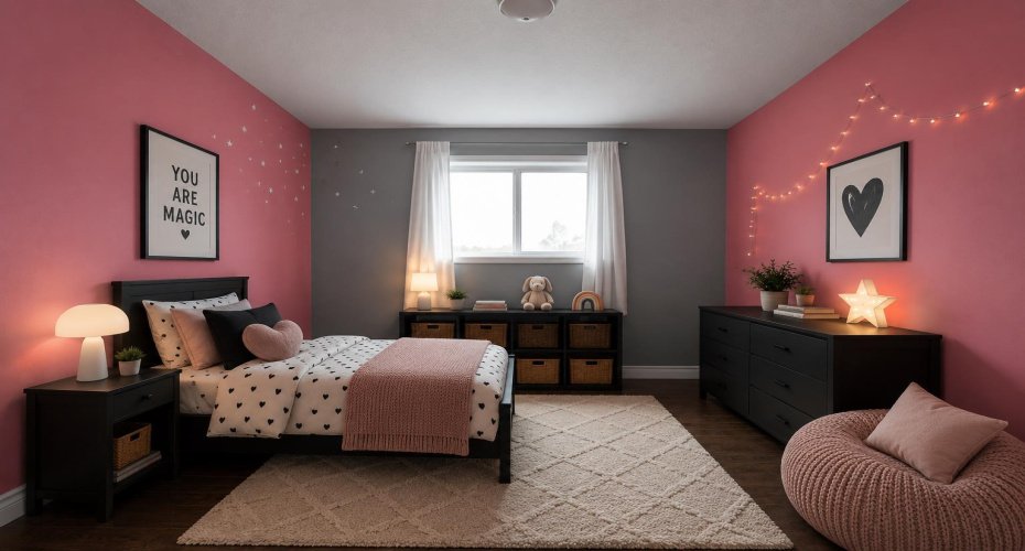 (Adding virtual unattached goods (chattels) of realistic size to property photos in order to give perspective on room dimensions.)