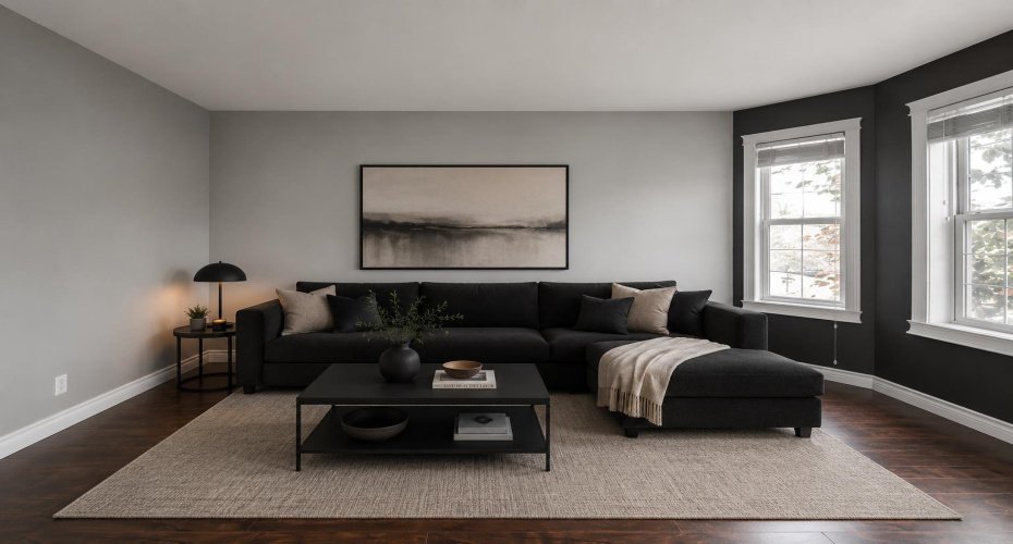 (Adding virtual unattached goods (chattels) of realistic size to property photos in order to give perspective on room dimensions.)
