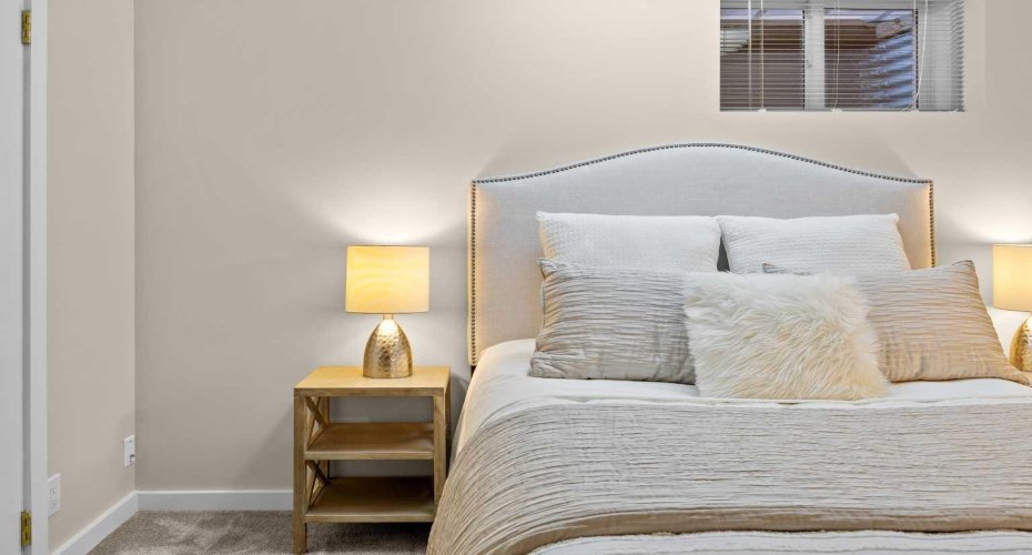 A closer look at the lower-level bedroom.