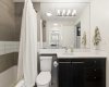 Ensuite 4-piece bathroom w/ access to main living area