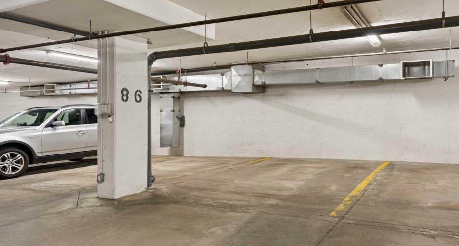 Heated underground titled parking