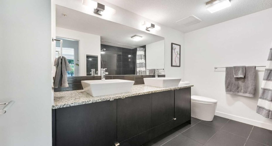Double sinks in the 2nd bathroom as well.