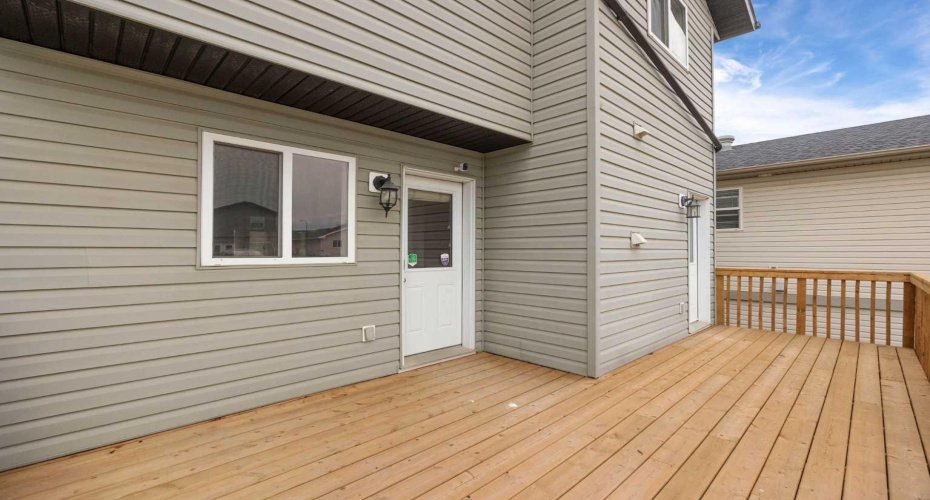 Newly built deck