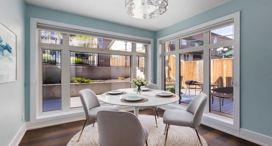 virtually staged dining room