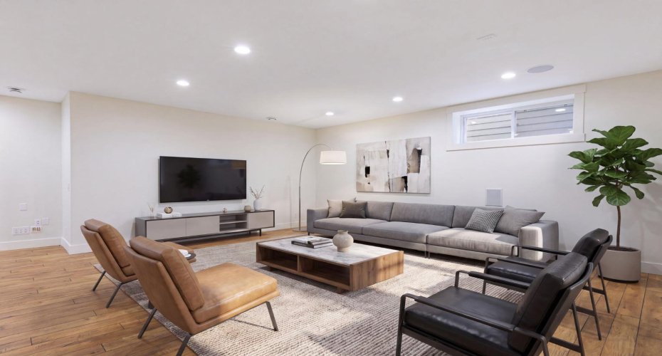 Virtually Staged Recreation Room
