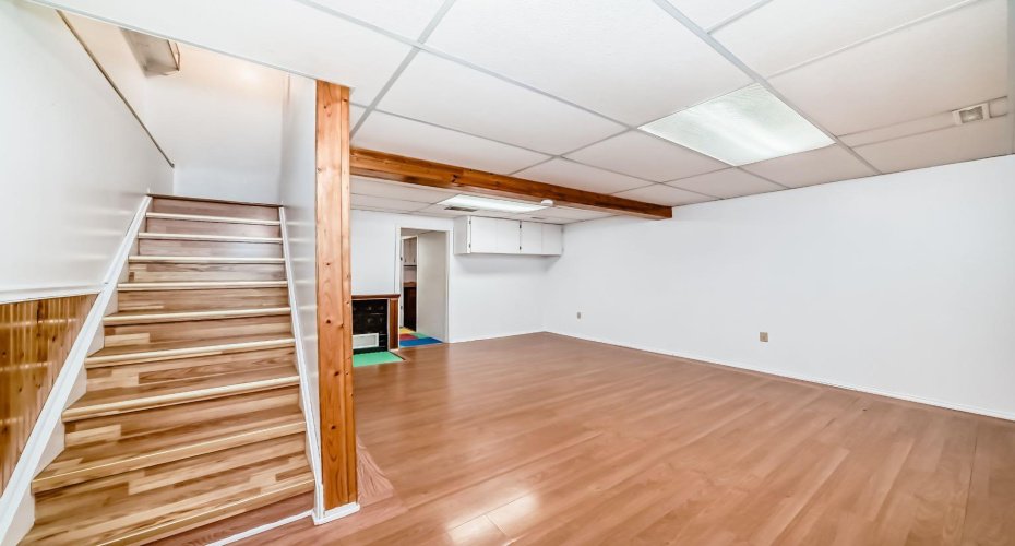 Spacious lower level family room
