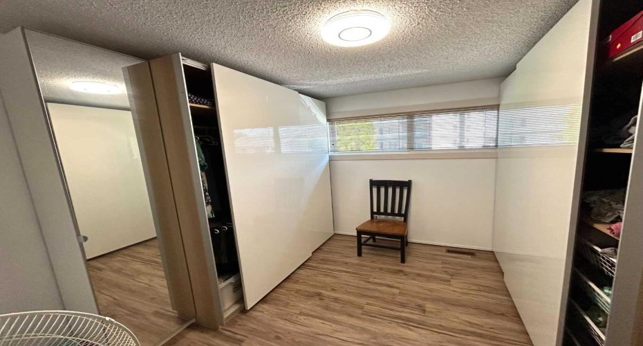 Bedroom currently being used as a closet