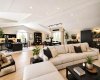 AI rendering, virtually staged, of the 1100sq.ft above the garage. Possibilities are endless here, business, guest suite, additional recreation space.