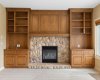 River Rock Fireplace in Lower Level