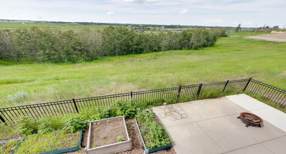 The back yard was designed to be low maintenance and is perfect for those who love to garden