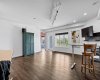 Basement open family room with lift