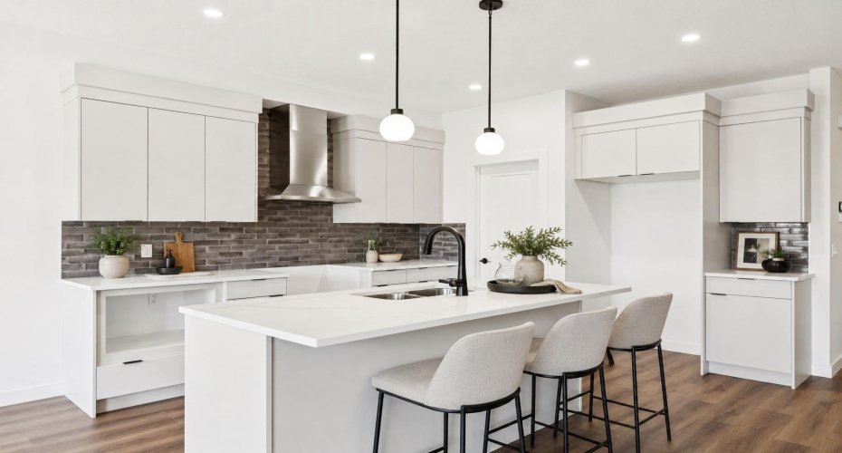 VIRTUALLY STAGED • Kitchen • PLEASE NOTE: Kitchen appliances are included, and will be installed prior to possession.