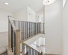 Black Iron Spindles & Stained Wood Handrails Throughout
