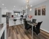 Dining room and kitchen