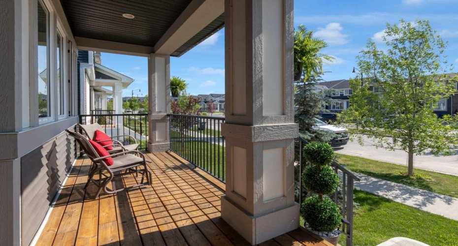 Front east facing porch