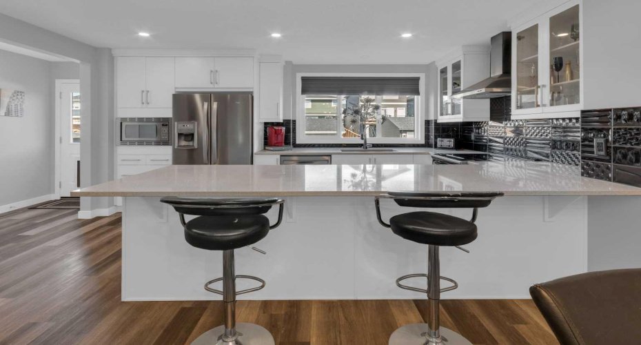 Kitchen with quartz countertops