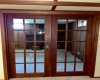 French door access to the study