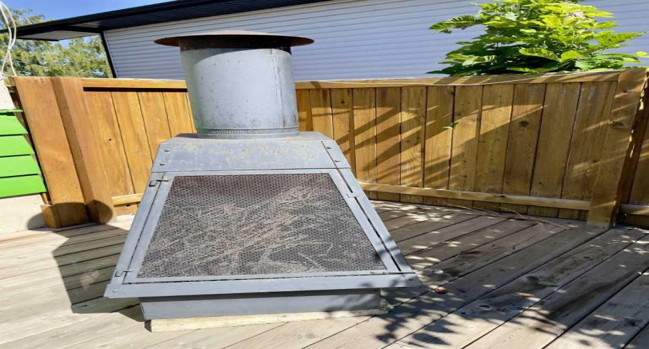 Freestand Firepit on the deck
