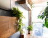 Built in shelving on the main floor adds practical storage and a polished custom touch.