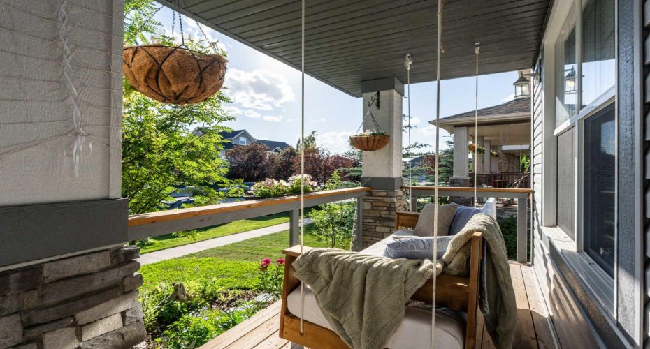 The covered front porch offers a peaceful place to relax and enjoy the neighbourhood.