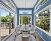 Dining room with extended ceiling height