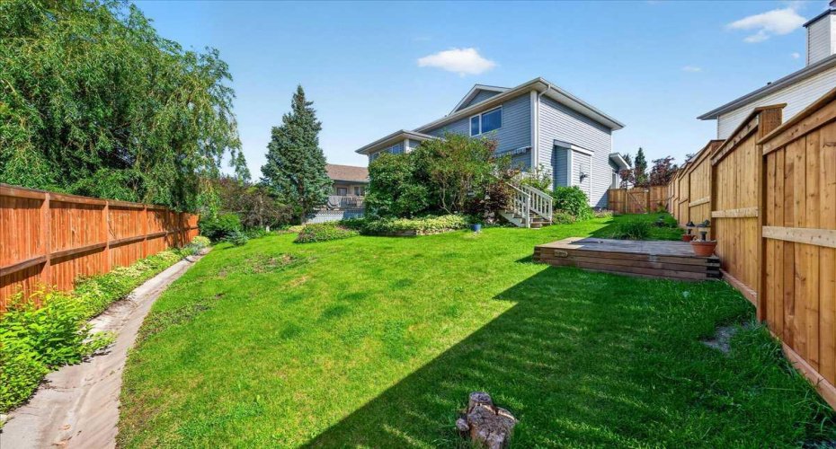 Beautifully landscaped backyard